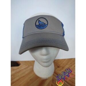 Columbus Zoo Unisex Grey Blue Ohio Sun Visor Protect Wolf Logo Adjustable
